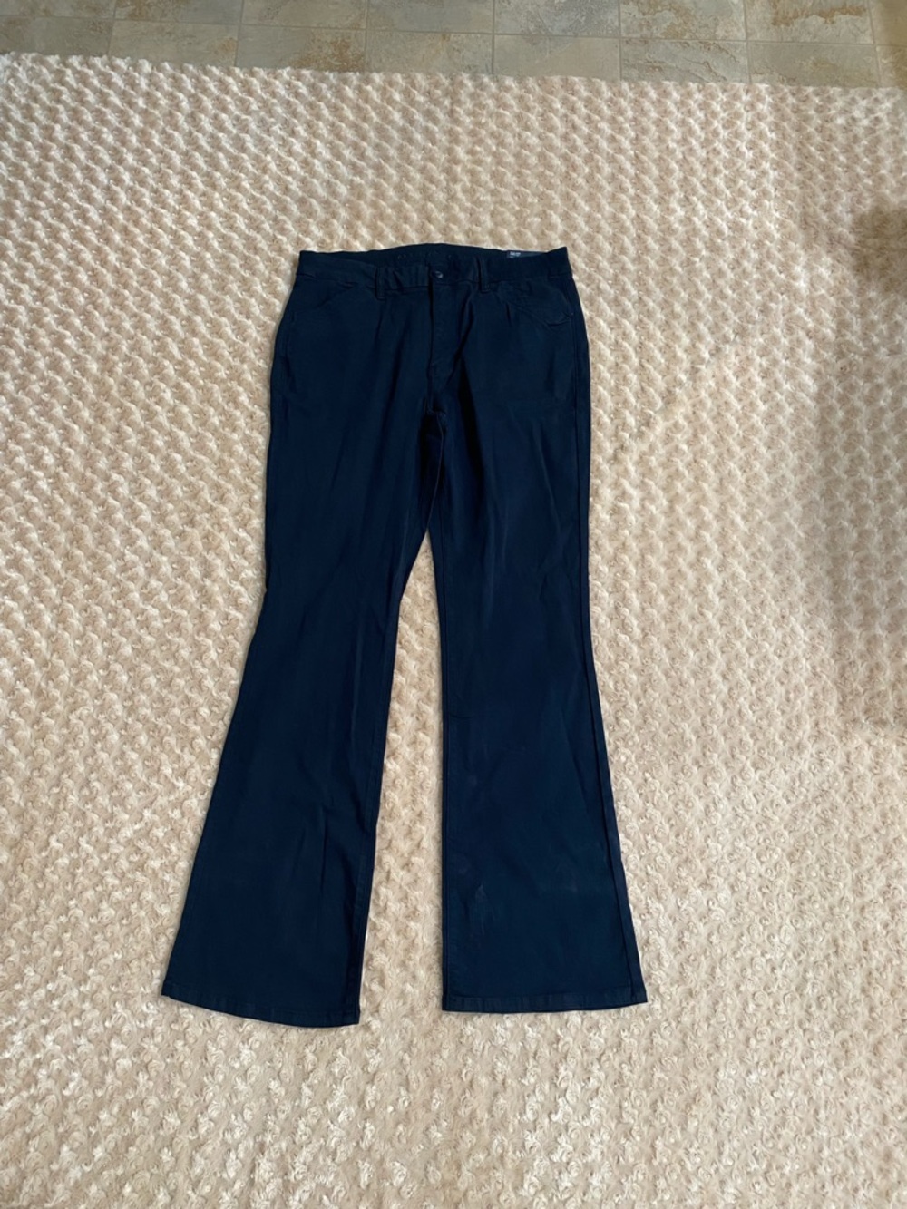 American Eagle Curvy Kick Boot High-Rise pants in a dark navy 33W 16 long New - Picture 3 of 9